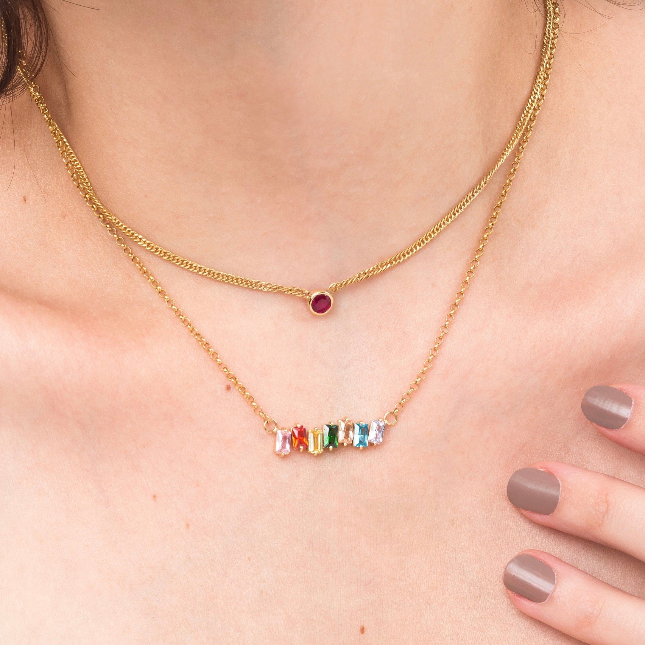 Multicolored Bar Necklace SIEMPRE