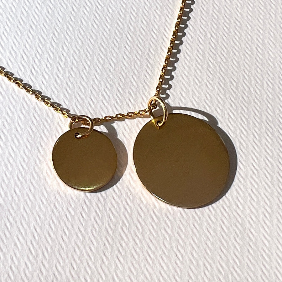 Round Disc Necklace (Engravable)