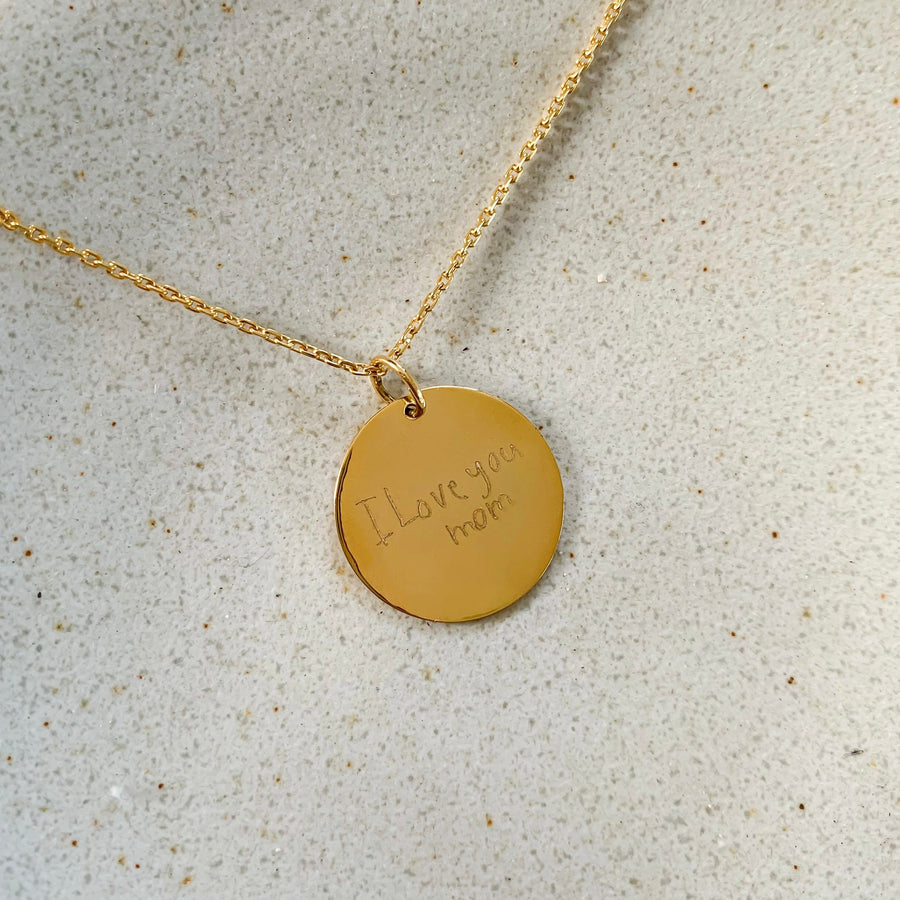 Round Disc Necklace (Engravable)