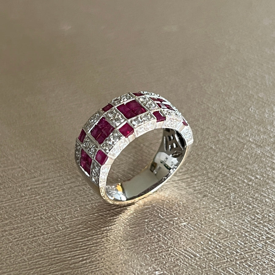 18K Natural Ruby Cocktail Ring